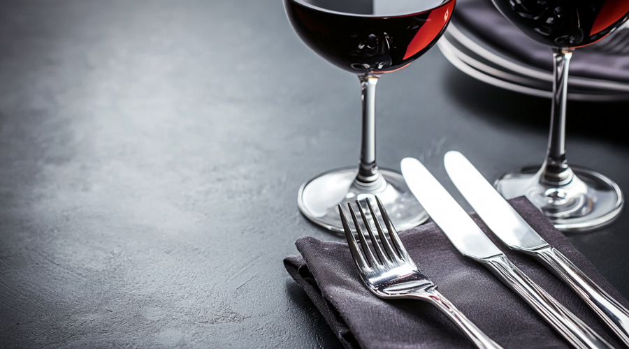 silverware set with soup spoons